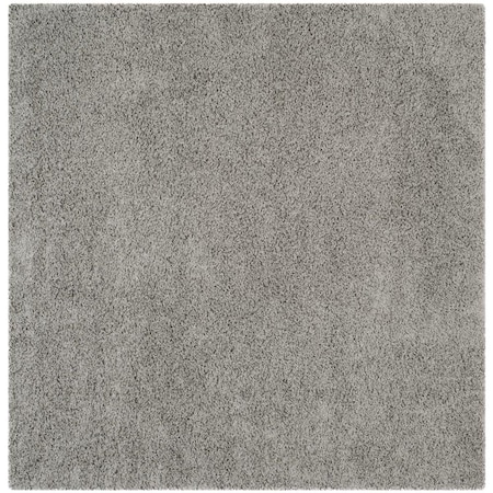 Safavieh 6 ft. 7 in. x 6 ft. 7 in. SGA-Athens Shag Square Machine Made Rug Light Grey SGAS119F-7SQ
